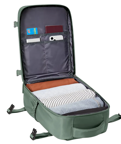 Sac à dos cabine avion FLIGHTS 40x20x15 vert